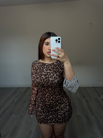 Cheetah classy dress